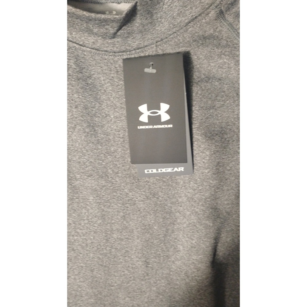 Under Armour ColdGear Fitted Long Sleeve Mock Neck Shirt Men's XL Gray Baselayer - Picture 2 of 5